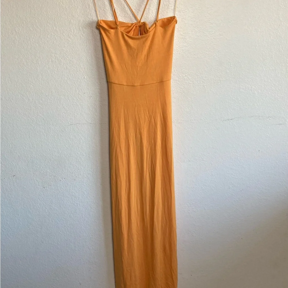 L*SPACE Aya Maxi Dress Orange Mango Size S NWOT - Picture 4 of 9